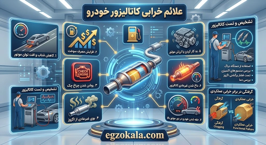 علائم خرابی کاتالیزور خودرو