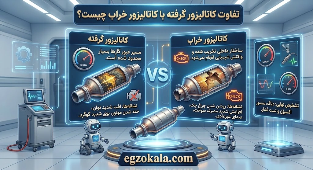 تفاوت کاتالیزور گرفته با کاتالیزور خراب