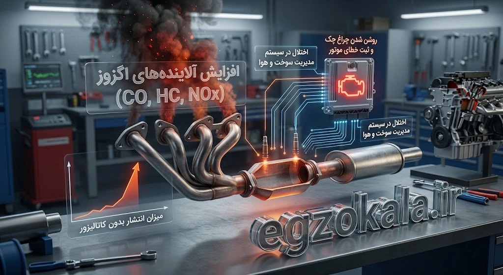 عدم وجود کاتالیزور پراید